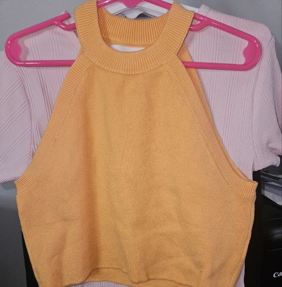 Zara Vibrant Orange Knit Tank Top Kids